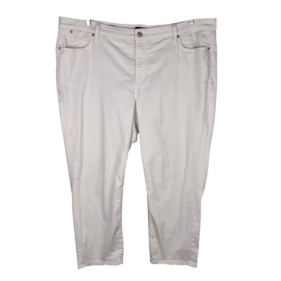 Talbots Straight Leg Crop Jean 20W White - Picture 3 of 12